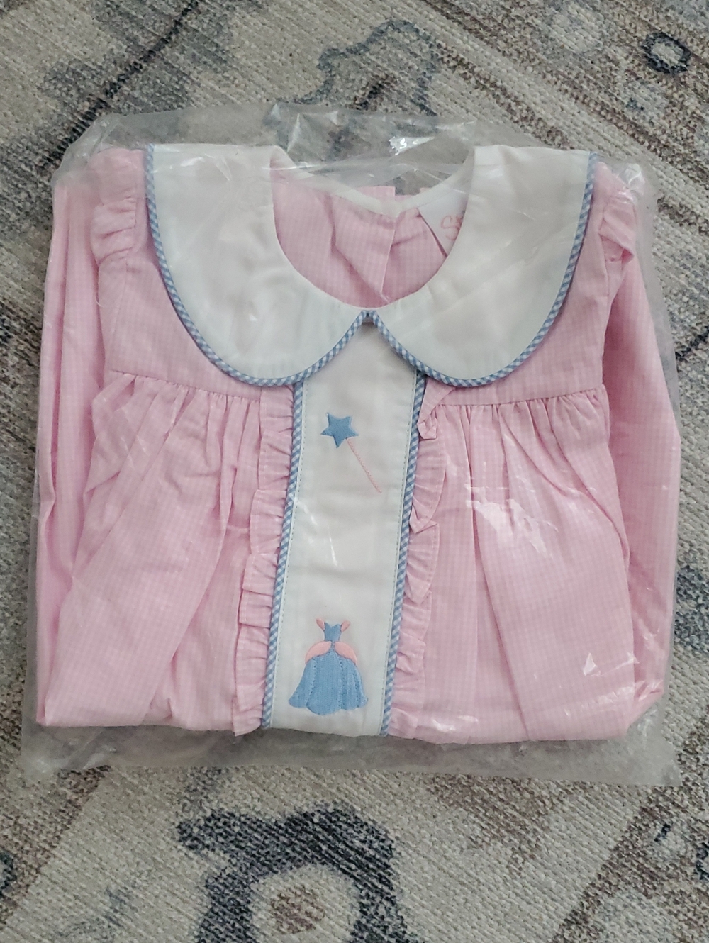 NEW Stitchy Fish Girls Bippity Boppity Embroidered Long Sleeve Dress sz24m